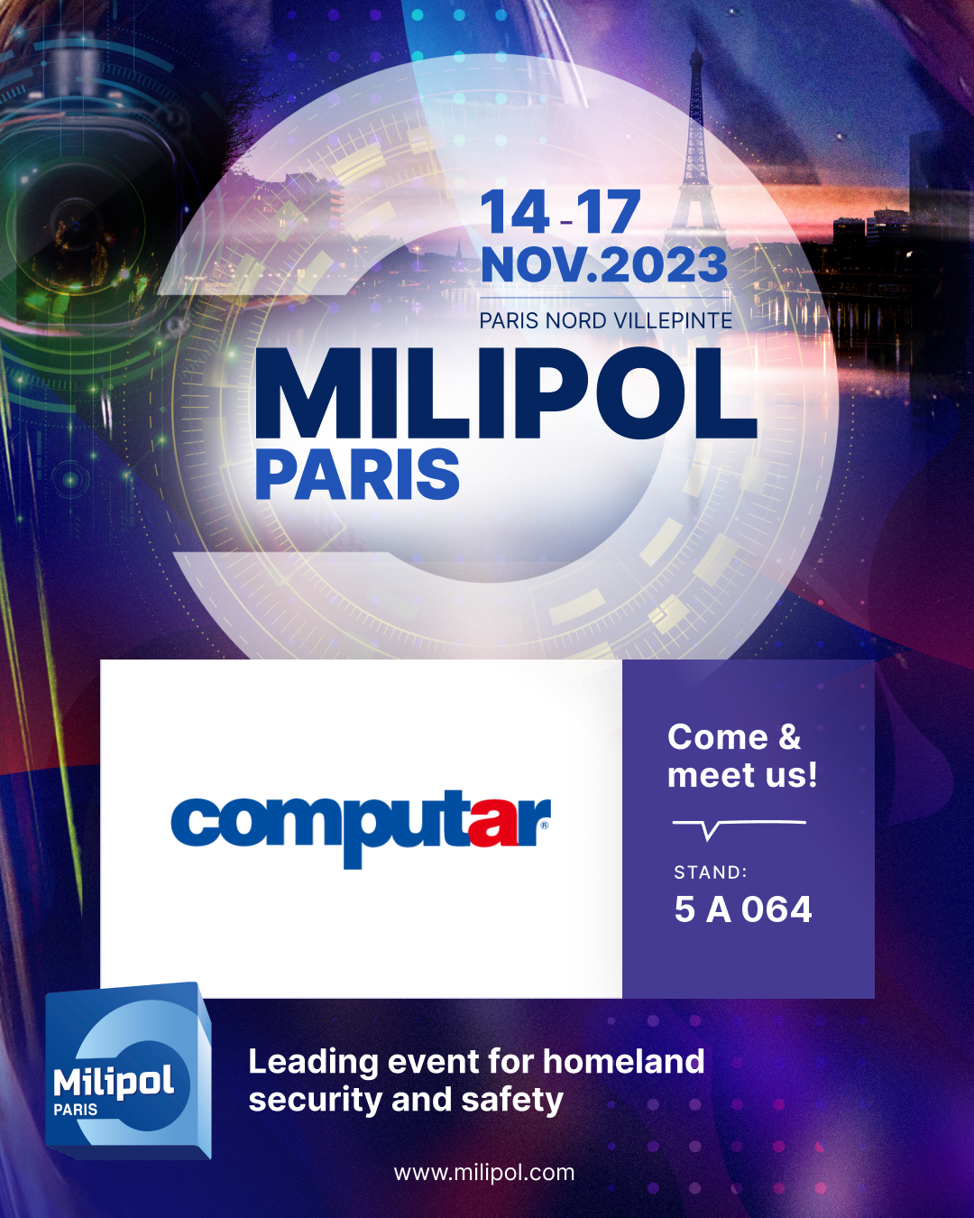 【展示会】「Milipol Paris 2023」　2023年11月14日～17日　フランス/パリ